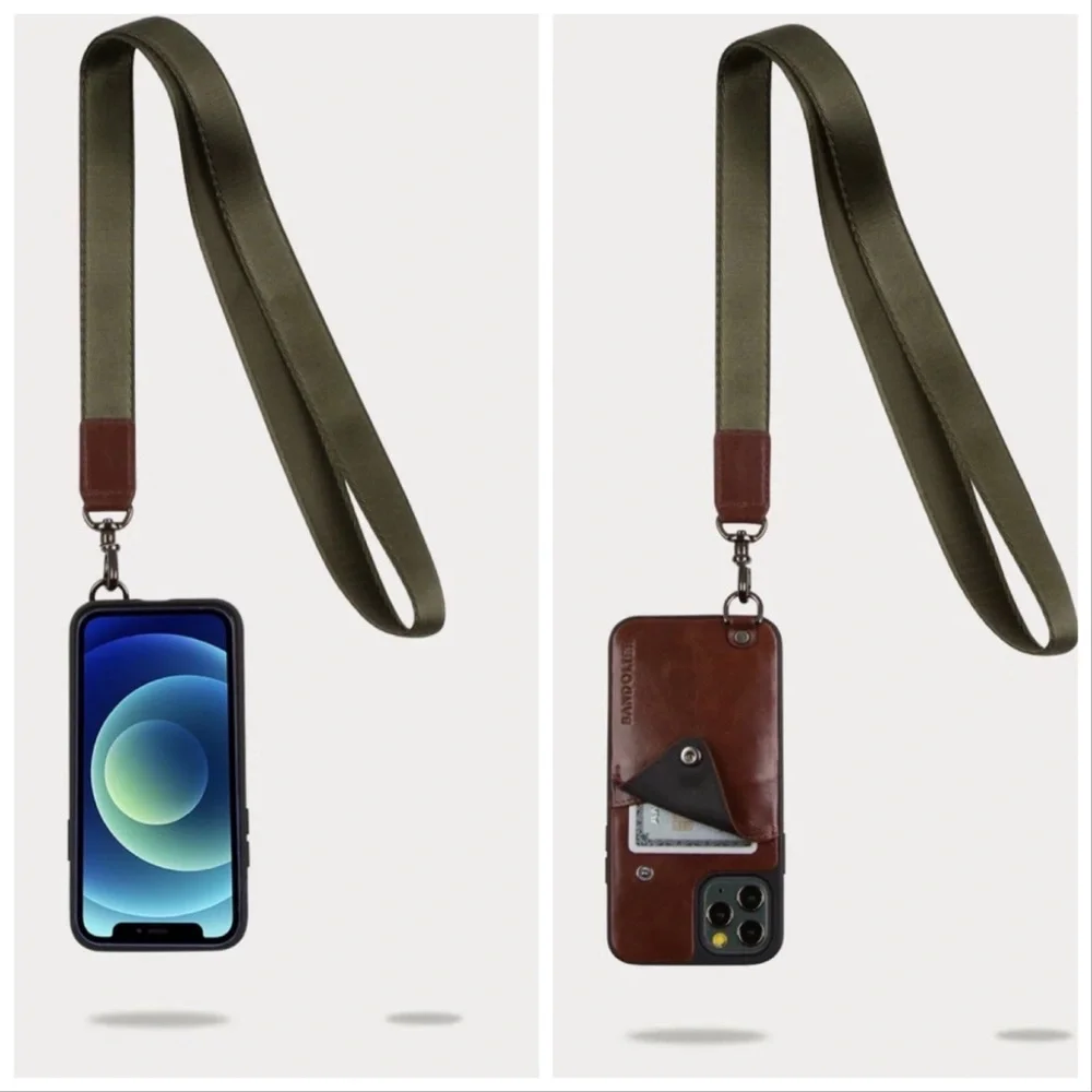 Bandolier Ryder Distressed Leather iPhone XS Max Wallet With Lanyard
